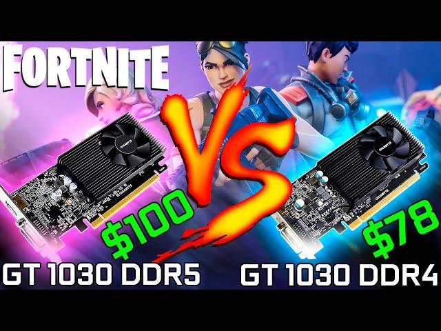 Increíble diferencia Fortnite GT 1030 DDR4 VS DDR5 - Tetragex