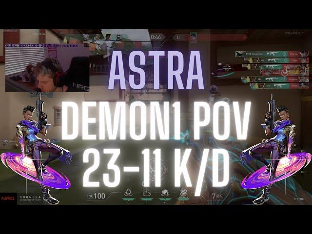 Demon1 POV Astra on Haven 23-11 K/D (VALORANT Pro POV)