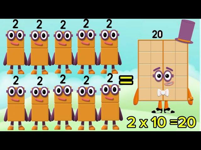 NUMBERBLOCKS ADDITION AND MULTIPLICATION | LEARN TO COOUNT ADD AND MULTIPLY NUMBERS | hello george