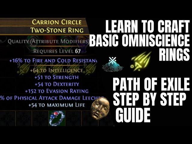 Guide to Basic Omniscience Attribute Ring Essence Crafting - Path of Exile Sanctum League  3.20 POE