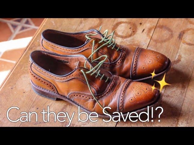 RESTORING OLD ALLEN EDMONDS STRANDS- Shoe Restoration Tutorial and Shine.