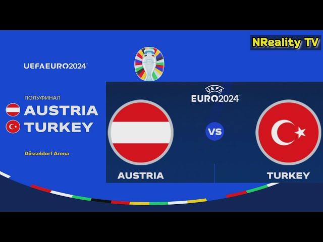 Футбол. Чемпионат Европы-2024. Австрия - Турция. 1/8 Финала. EURO 2024. Austria - Turkey.