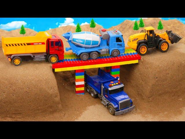 Rescue construction vehicles with crane truck | Police car and truck toy stories | ENJO Car Toys