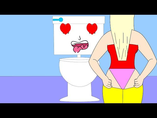 Anime Girl Ino x toilet funny sus moments ( Parody Animation )