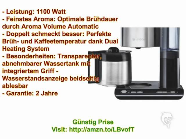 Bosch TKA8653 Thermo Kaffeemaschine Styline / für 8-12 Tassen / 1100 Watt max