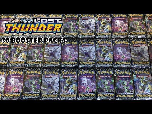 30 Lost Thunder Booster Pack Opening