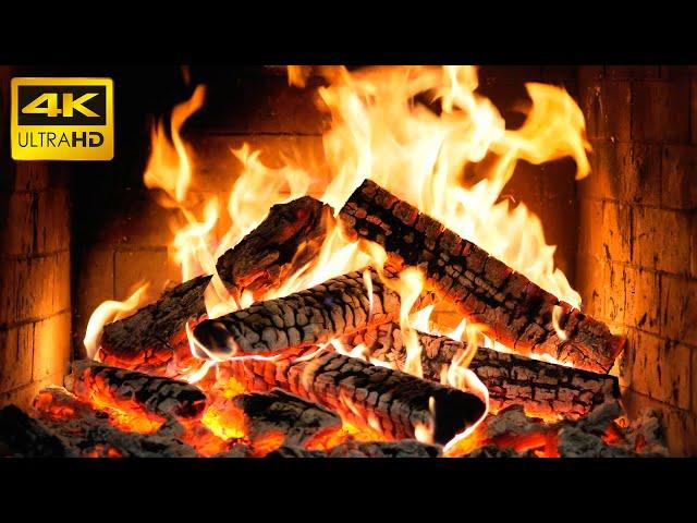  Cozy Fireplace Ambiance (10 Hours)  with Burning Logs and Crackling Fire Sounds to Help You Sleep