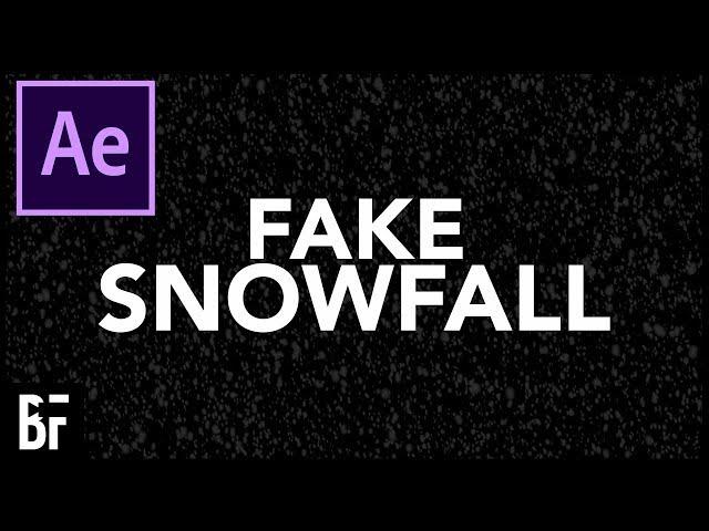 Create Fake Snow in After Effects (EASY)