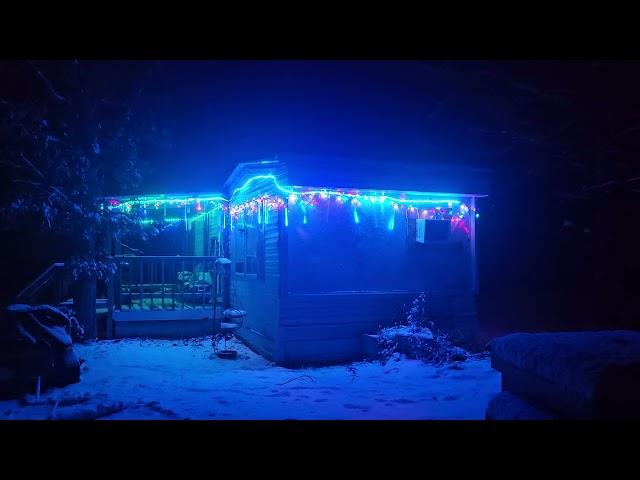 My final setup of lights on the house
