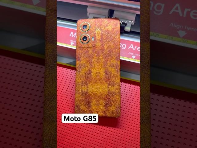 Mobile Back Sticker | Motorola G85 5G Black Sticker Leather Strap | Mobile Back Skin |Fariya Telecom