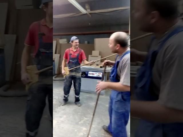 Уборка цеха под музыку