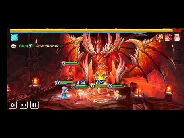 Abyssal Legendary Dragon boss fight on summoners war