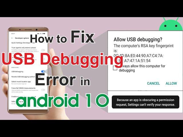 How to fix USB Debugging Error in Developer option in Android 10 | New Update