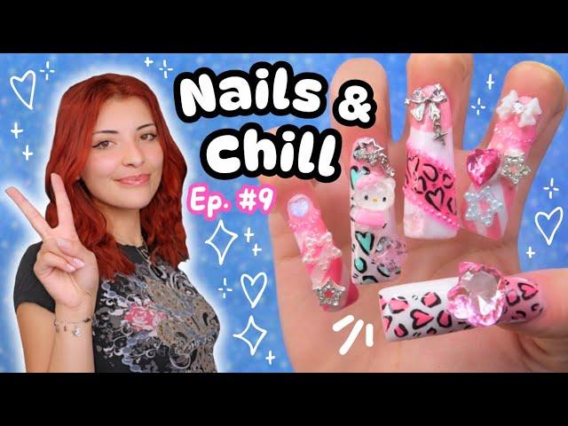 ‧₊˚  Nails & Chill (Episode 9)  XXL Y2K McBLING ACRYLIC DUCK NAILS ˚₊‧