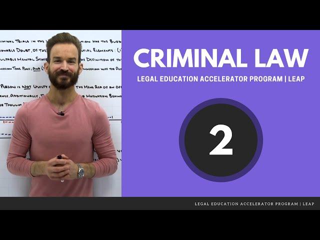 Criminal Law: The Actus Reus Requirement [LEAP Preview]