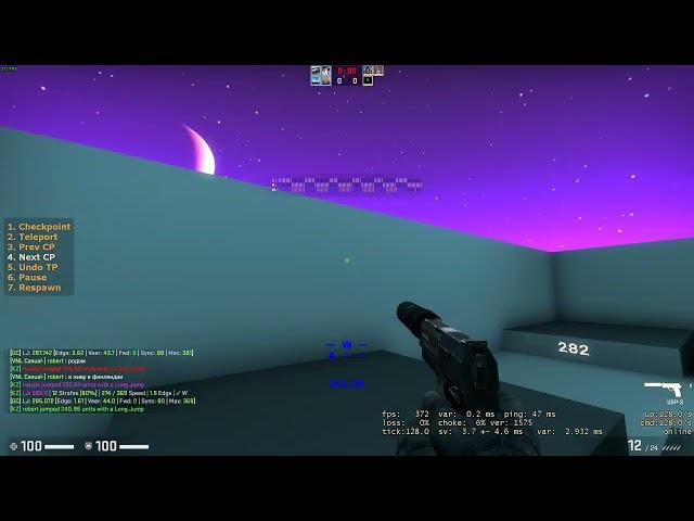 CS:GO 289.9 GOKZ Bugged LongJump!!!! (not real unfortunately)