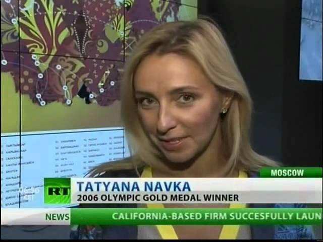 Татьяна Навка в новостном ролике RT - INO TV