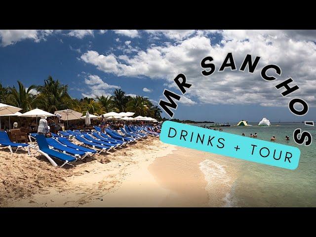 MR. SANCHOS ALL-INCLUSIVE BEACH CLUB | DRINKS + FOOD + TOUR | COZUMEL MEXICO