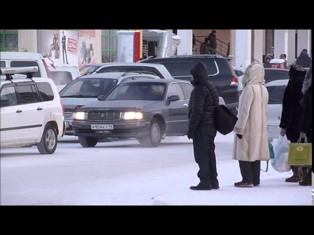 Walking in Yakutsk - Oymyakon, Siberia, Yakutia, Russia at –50C (December 2014)