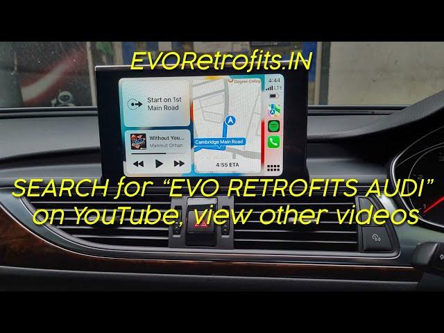 EVO Retrofits: Audi A6 C7 Android Screen Zlink Carplay manual connection with iPhone from Settings