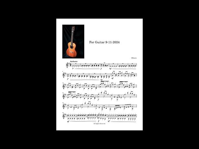 For Guitar 9-11-2024 by Howard Bosler