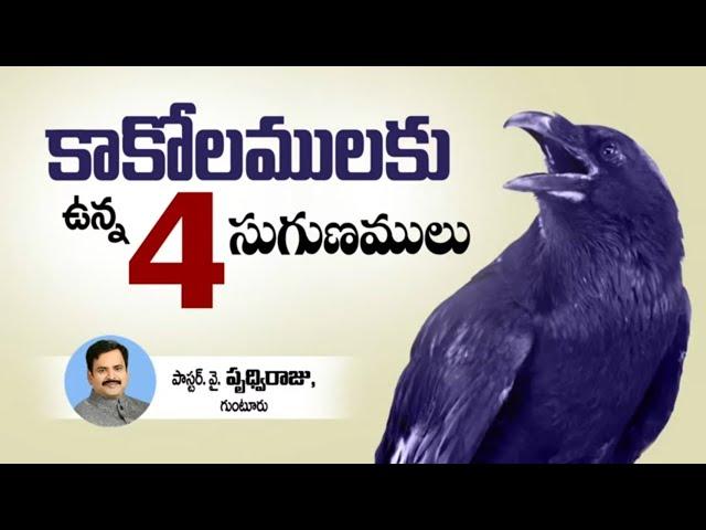 కాకోలములకు ఉన్న 4 సుగుణములు - Telugu Christian Message By Pastor. Prudhvi Raju