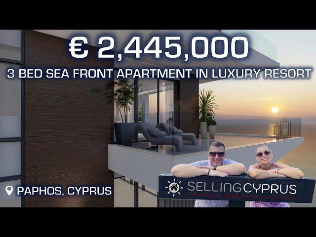 3 bedroom sea front apartment in luxury resort Paphos, Cyprus