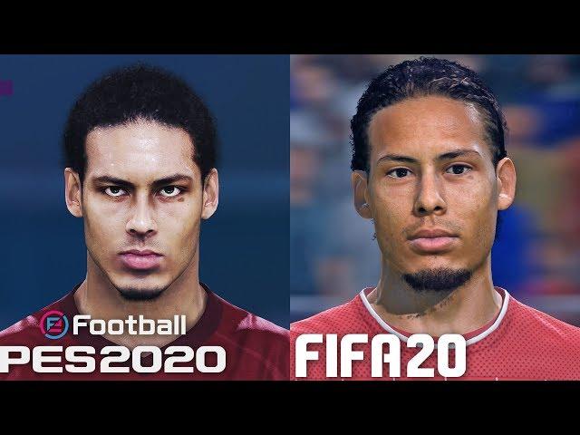 FIFA 20 vs PES 20 - Liverpool Player Faces Comparison