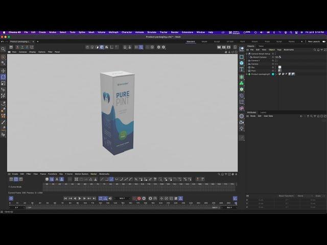 Cinema4d R25 Product Packaging Modeling // Animation