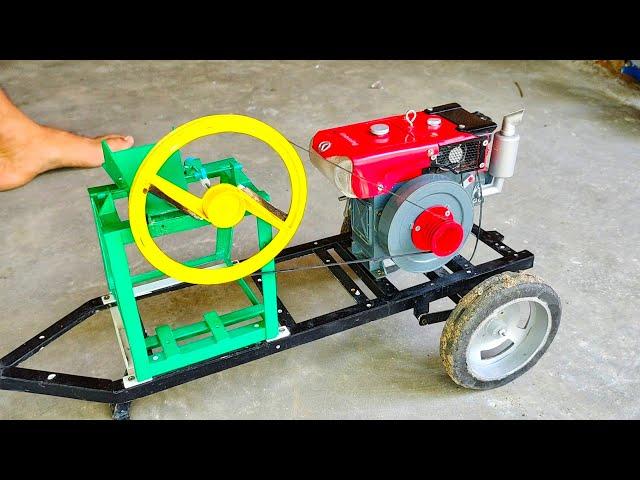 DIY mini diesel chaff cutter pemotong pakan ternak dari negara pakistan india bangladesh