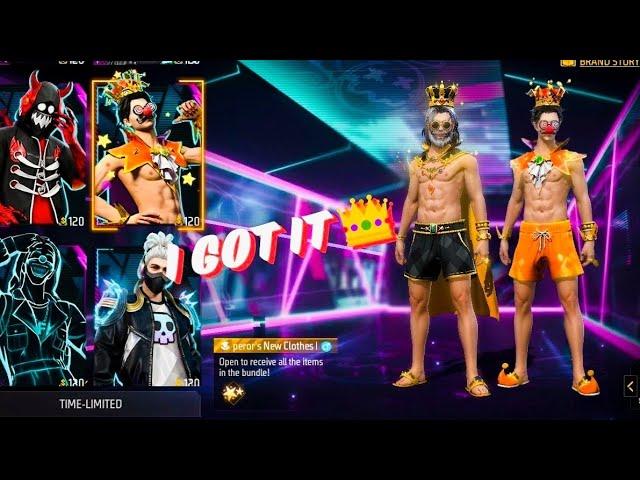 Free fire Emperor's New Clothes bundle created opening 