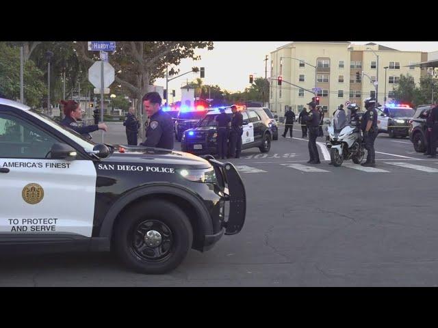 Two suspects in custody, one at large after man shot at SDSU trolley station