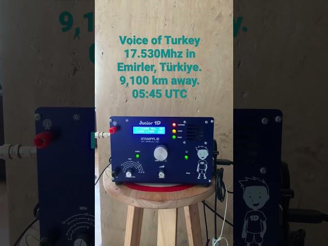 Voice of Turkey 17.530Mhz in Türkiye. 9,100 km away. 05:45 UTC. #swl #shortwave