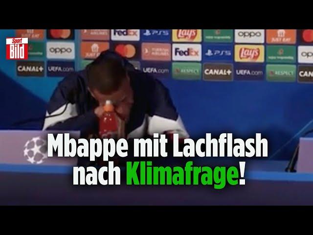 Ist ihm die Umwelt egal? Kylian Mbappé lacht Reporter für Privatjet-Frage aus