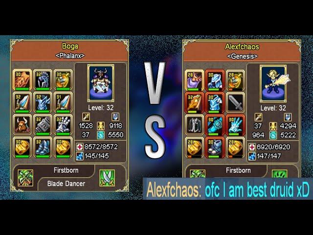 Best BD (Boga) vs "Best Druid?" (AlexFchaos) - Warspear Online