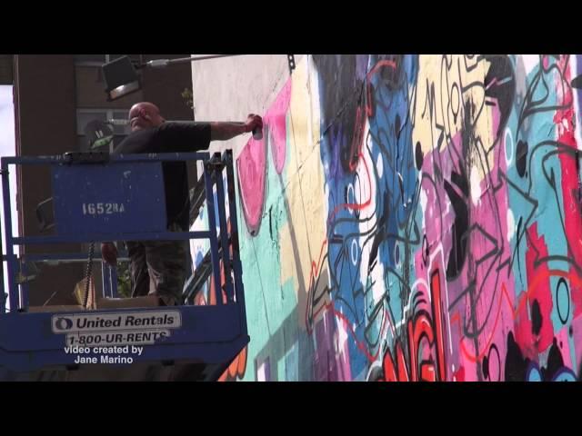 Cope 2 Painting Bowery Art Wall - Soho - video shot by Jane Marino