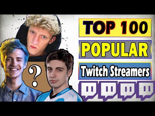 Top 100 Twitch Streamers by Number of Subscribers | Most Popular Twitch Streamers (2020)