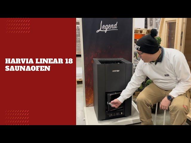 Harvia Linear 18 Compact - Saunaofen Holz mit Zulassung BimSchV 2 - Produktvorstellung