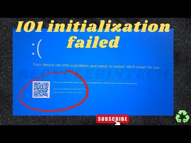 IO1 initialization failed blue screen error