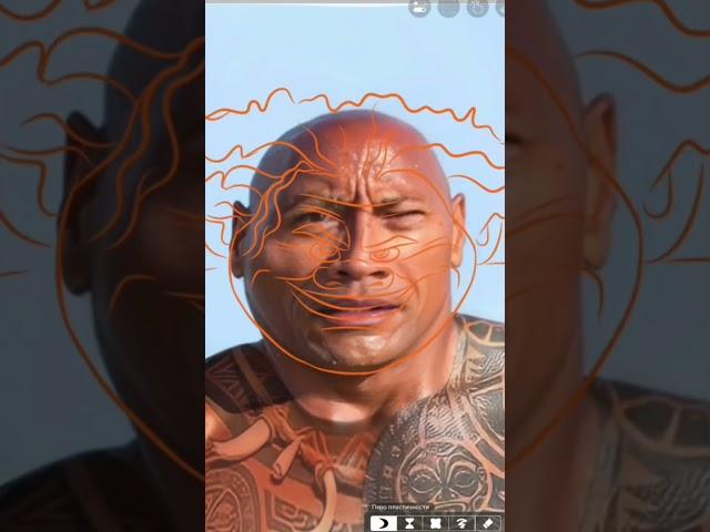 Disney characters transformation I mixed Dwayne Johnson & Maui In Moana #shorts