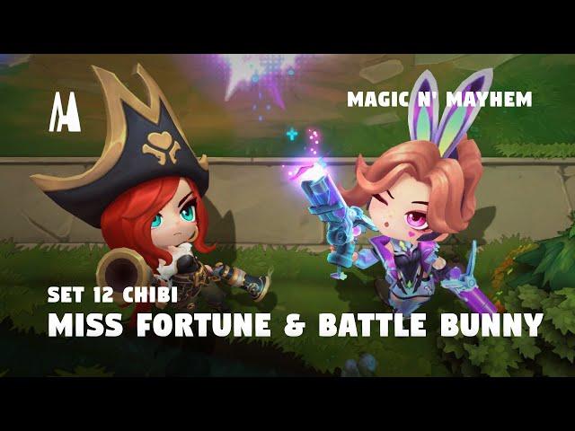 CHIBI MISS FORTUNE & BATTLE BUNNY | EMOTES, FINISHER, BOOM  | TFT SET 12