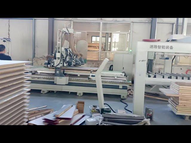 Wood Door CNC Sizing&Edge Bander Line Solution from SUDIAO CNC