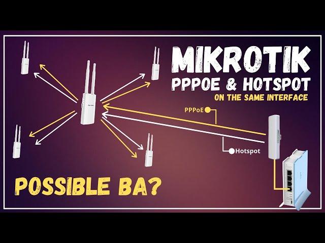 Combine PPPoE and Hotspot Services in the same Interface in MikroTik [English Sub]