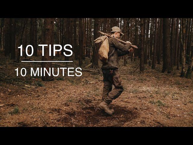 10 Wilderness Survival, Bushcraft & Camping Tips in 10 Minutes