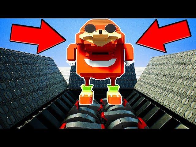 HOW MANY LEGO ROBOTS NEED TO STOP THE CRUSHER!? - RIGS BRICK | LEGO EXPERIMENT IN BRICK RIGS