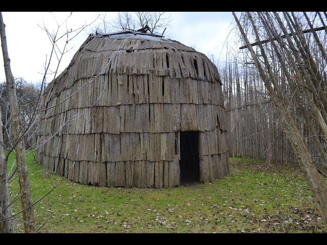 Iroquoian longhouses and villages.