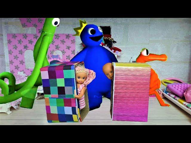 RAINBOW FRIENDS AT HOME! Katya and Max funny family funny dolls In ROBLOX Darinelka TV