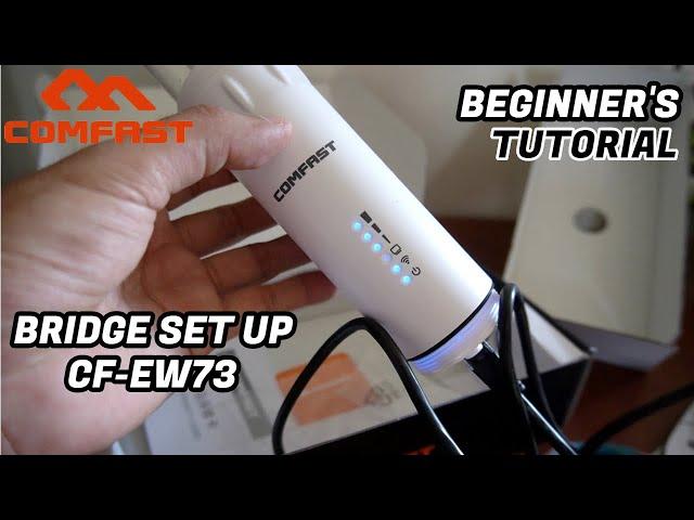 Pisowifi Comfast CF-EW73 (Outdoor) Bridge Mode Super Easy Setup | Beginner's Tutorial - Step By Step