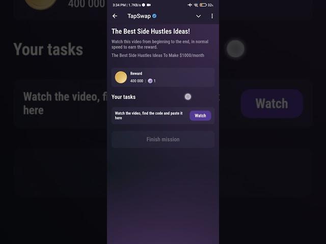 The Best Side Hustles Ideas! Tapswap code | The Best Side Hustles Ideas! Video code | Tapswap video