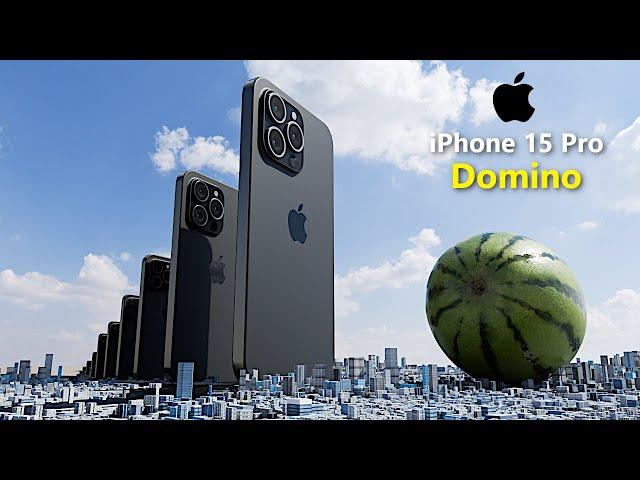 Giant iphone 15 pro Max Domino Effect